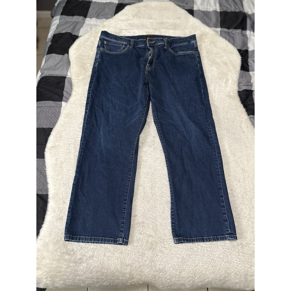 Jos A Bank Mens Blue Denim Straight‎ Jeans Size 40x29 Traditional Fit Pants